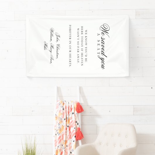 Reserved Seat - Classic Wedding Memorial White Spandoek (Insitu)