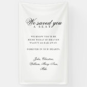 Reserved Seat - Classic Wedding Memorial White Spandoek (Verticaal)
