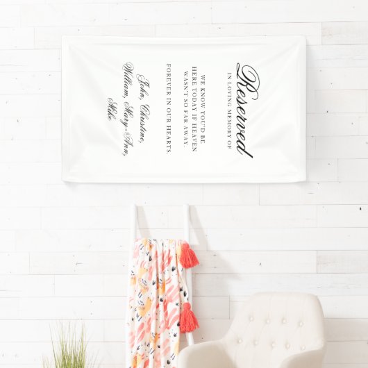 Reserved Seat - Classic Wedding Memorial White Spandoek (Insitu)