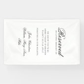 Reserved Seat - Classic Wedding Memorial White Spandoek (Horizontaal)