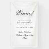 Reserved Seat - Classic Wedding Memorial White Spandoek (Verticaal)