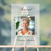 Reserved Seat - Eucalyptus Memorial Wedding Photo Acryl Bord (Neutraal)