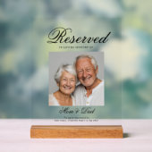 Reserved Seat - Photo Memorial Wedding Acryl Bord (Neutraal)