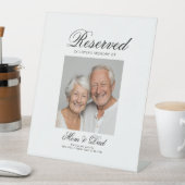 Reserved Seat - Photo Memorial Wedding  Reclamebord Met Voetstuk (Insitu)