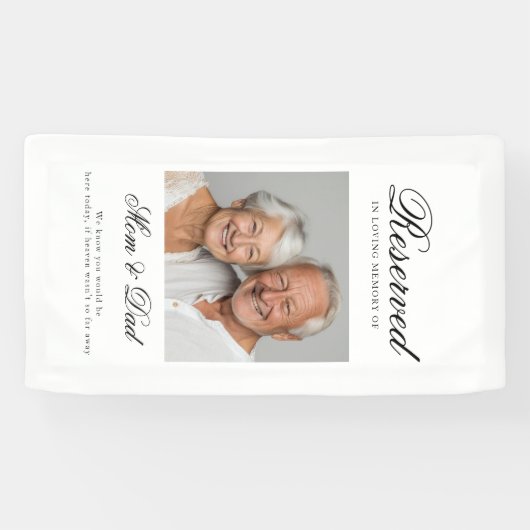 Reserved Seat - Photo Memorial Wedding Spandoek (Horizontaal)
