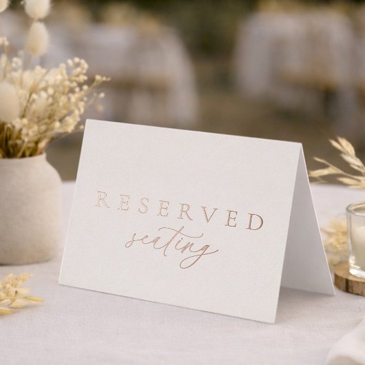 Reserved Seating Wedding Sign  Folie Uitnodiging
