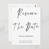 Reserveer de Aankondiging van de Datum Nieuwe Wedd Briefkaart (Voorkant / Achterkant)