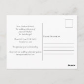 Reserveer de Aankondiging van de Datum Nieuwe Wedd Briefkaart (Achterkant)