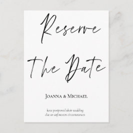 Reserveer de Aankondiging van de Datum Nieuwe Wedd Briefkaart