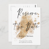 Reserveer de Aankondiging van de Datum Nieuwe Wedd Briefkaart (Voorkant / Achterkant)