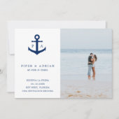 Reserveer de datum Anker Monogram Foto Save The Date (Voorkant)
