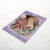 Reserveer de datum: Droomwolken Liefdesthema Folie Uitnodiging (Gedraaid)