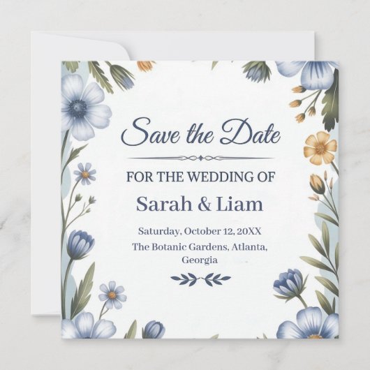 "Reserveer de Datum" Elegante Trouwuitnodiging Save The Date (Voorkant)