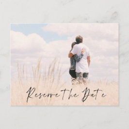Reserveer de datum Foto trouwdatum Aankondiging Briefkaart