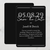 Reserveer de datum kaart (Voorkant / Achterkant)