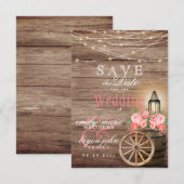 Reserveer de datum - Lichtslingers, Houten vat - K Save The Date (Voorkant / Achterkant)