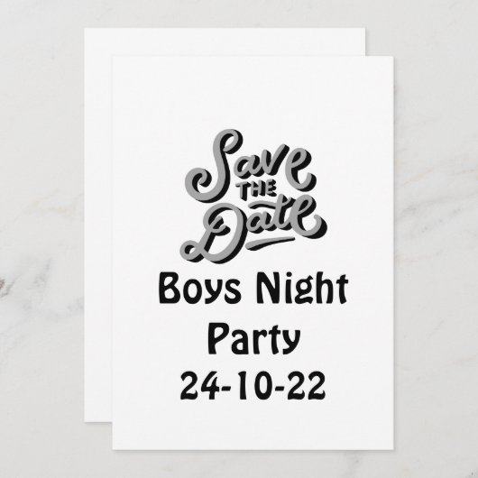 Reserveer de datum Meidenavertjesfeest    Kaart (Voorkant / Achterkant)