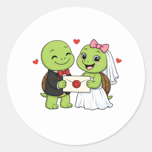 Reserveer de datum ronde sticker (Voorkant)