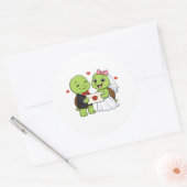 Reserveer de datum ronde sticker (Envelop)