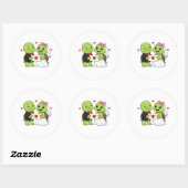 Reserveer de datum ronde sticker (Vel)