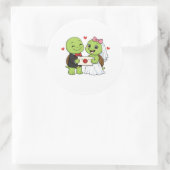Reserveer de datum ronde sticker (Tas)