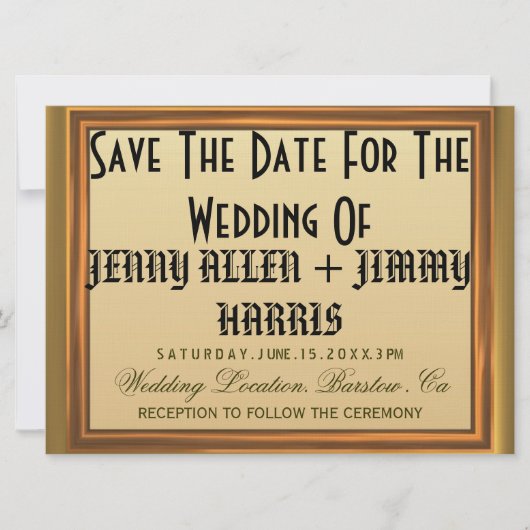 Reserveer de datum save the date (Voorkant)
