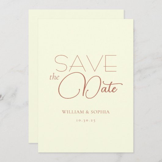 Reserveer de datum save the date (Voorkant / Achterkant)