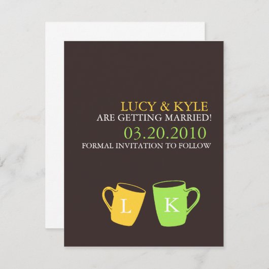 Reserveer de datum save the date (Voorkant / Achterkant)