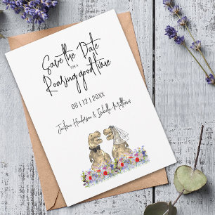 Reserveer de datum voor een bruisende grappige din save the date
