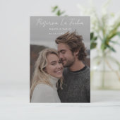 Reserveer de Trouwdatum Script Elegante Spaanse Fo Save The Date (Staand voorkant)