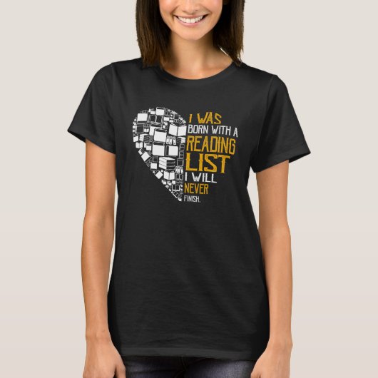 Reserveer met een leeslijst voor Student Bookworm T-shirt (Voorkant)