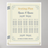 Reserveer Tafel Zitplaatsen Bruiloft Bibliotheek C Poster (Voorkant)