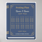 Reserveer Tafel Zitplaatsen Bruiloft Bibliotheek M Poster (Voorkant)