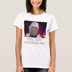 Reserveonderdelen en mechanische werken t-shirt