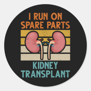 reserveonderdelen voor niertransplantatie ronde sticker