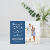 Réserver la Date du Mariage | Cartes Avec Photo Kaart (Staand voorkant)