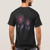 RESERVES IN Waving American Flag Font T-shirt (Achterkant)