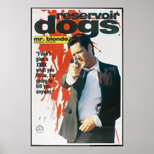 Reservoir Dogs de heer Blonde Poster (Voorkant)