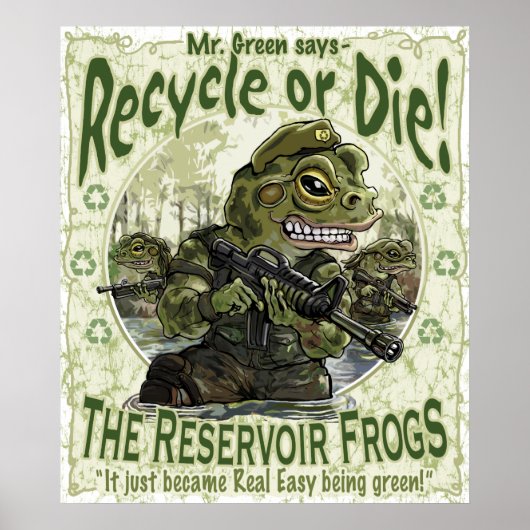 Reservoir Frogs Save Planet Earth Mascots Poster (Voorkant)