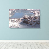 Reservoir (winter) canvas afdruk (Insitu (Houten vloer))