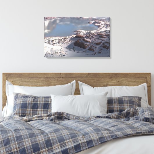 Reservoir (winter) canvas afdruk (Insitu (Slaapkamer))