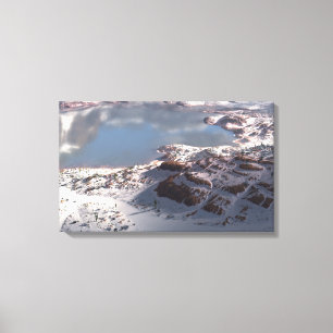 Reservoir (winter) canvas afdruk