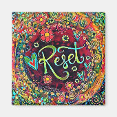 Reset  Leuk Inspirerende Moderne Inspirivity Magneet (Voorkant)