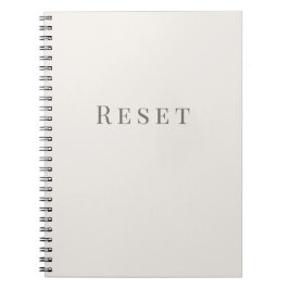 Reset – Minimalistisch typografie notitieboek