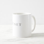 Reset mok - Minimaal typografie ontwerp (Voorkant rechts)