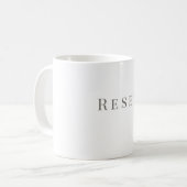 Reset mok - Minimaal typografie ontwerp (Voorkant links)