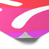 RESET REFOCUS HERSTART Kleurrijke Fun Bubble Lette Poster (Hoek)