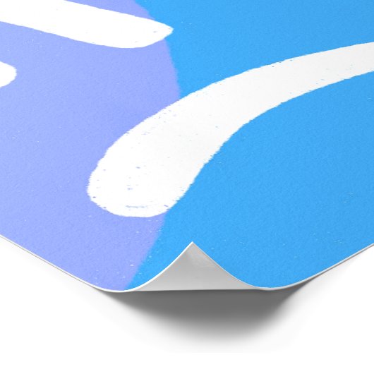 RESET REFOCUS HERSTART Kleurrijke Fun Bubble Lette Poster (Hoek)