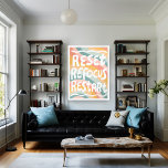 RESET REFOCUS HERSTART Kleurrijke Fun Bubble Lette Poster<br><div class="desc">Hand gemaakte kunst voor u! Voeg je eigen tekst toe, verander ook de achtergrondkleur. Selecteer de afdrukgrootte met behulp van de vervolgkeuzelijst hierboven, en u kunt klikken op de knop "ontwerp bewerken" om de illustratie aan te passen aan elk formaat papier. Koop een eenvoudig poster of een volledig ingelijste en...</div>
