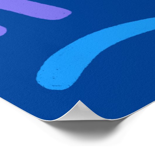 RESET REFOCUS HERSTART Kleurrijke Fun Bubble Lette Poster (Hoek)